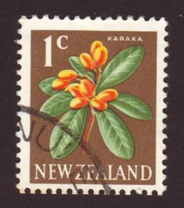 New Zealand 1967 Sc#383, SG#846 1c Karaka Flower USED.