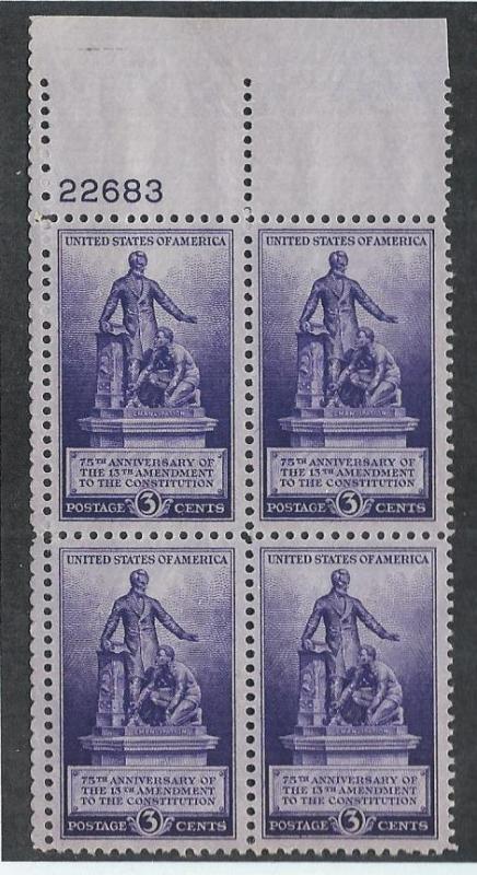 UNITED STATES SC# 902 F-VF MNH 1940 Pl#22683 YL B/4