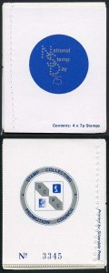 1975 National Stamp Day Booklet inc 7d x 4 perfin NSD 1975