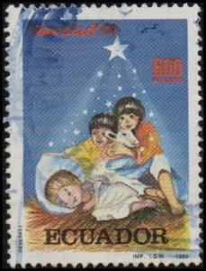 Ecuador 1297 - Used - 600s Christmas Nativity (1992) (cv $1.25)