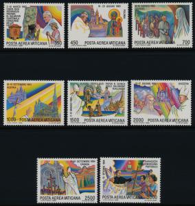 Vatican C75-82 MNH Journeys of Pope John Paul II, Cathedral