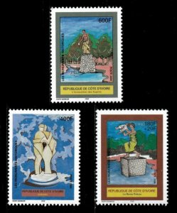 Ivory Coast 2000 - Historic Monuments - Set of 3v - Scott 1090-92 - MNH