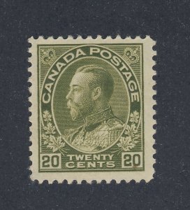 Canada WW1 Admiral MH Stamp #119-20c MH F/VF Guide Value = $95.00