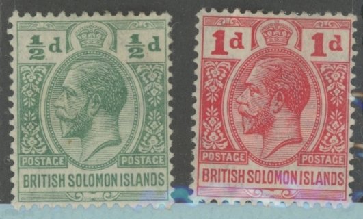 Solomon Islands (British Solomon Islands) #19-20 Unused Single (King)