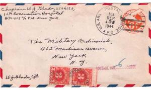 United States A.P.O.'s 6c Monoplane Air Envelope 1944 U.S. Army Postal Servic...