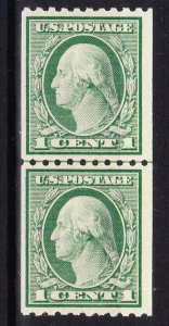 MOstamps - US Scott #486 Mint DOG Coil Line Pair - Lot # DS-5615