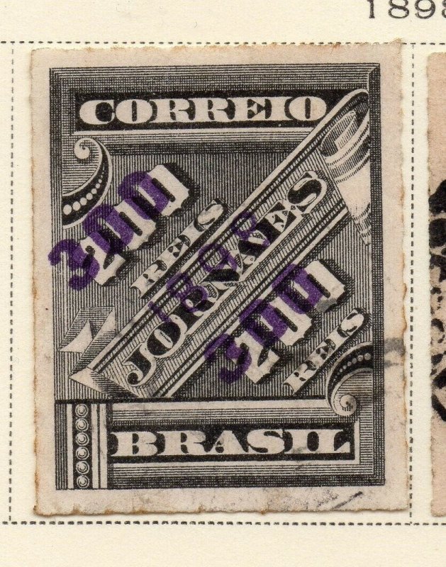 Brazil 1898 Early Issue Fine Used 300r. Surcharged NW-11973