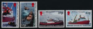 British Antarctic Terr 289-92 MNH Survey Ships, Helicopter, Tractor