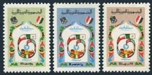 Libya 534-536, MNH. Michel 450-452. Tripoli Fair, 1974. Emblem, Flags