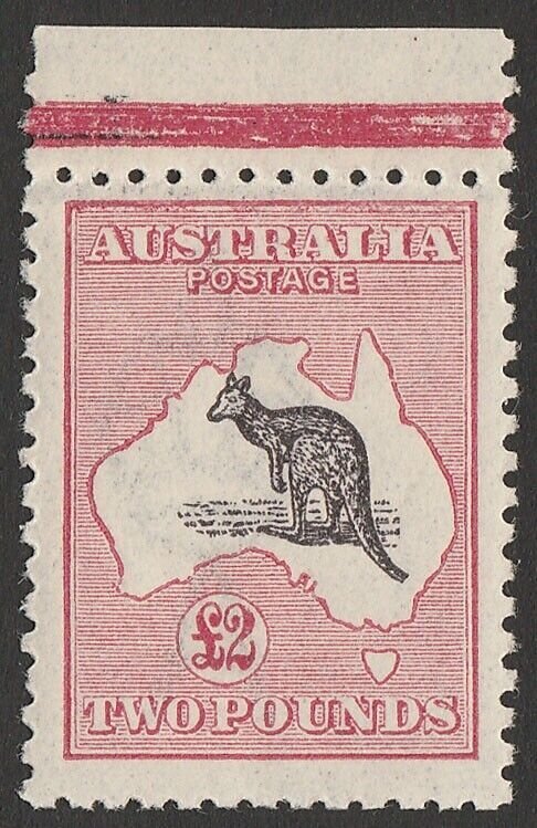AUSTRALIA 1915 Kangaroo £2 3rd wmk very short Spencer's Gulf. MNH ** Certificate