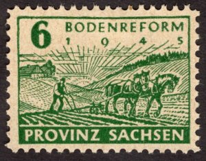 1946, Germany, East Saxony 6pf, MH, Mi 85waA