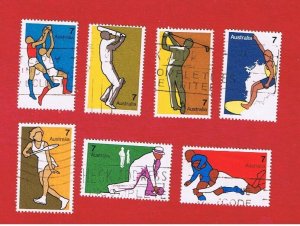 Australia #590-596  VF used  Sports   Free S/H