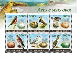 2024/02- GUINEA BISSAU- BIRDS & THIR EGGS             6V    MNH **