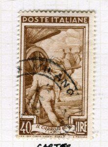 ITALY; 1950 early Provincial Occupations issue fine used 40L. value