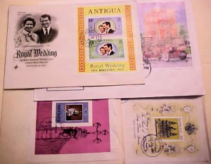 BRITISH ANTIGUA FDC SHEETLETS 3 DIFF 1973/1998 ALSO BARBUDA 1981