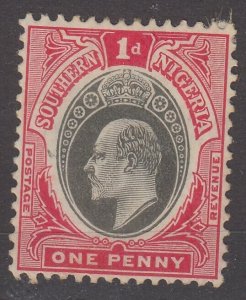 Southern Nigeria KEVII 1905 1d Grey Carmine SG22 MH