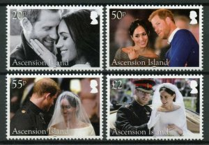 Ascension Isl Royalty Stamps 2018 MNH Prince Harry & Meghan Royal Wedding 4v Set