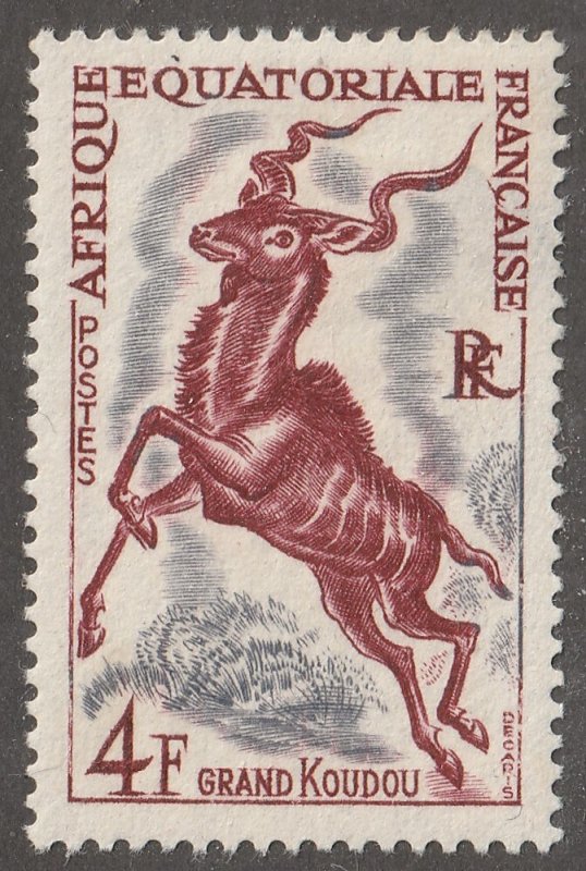 Africa, stamp, Scott#198, Koudou,  #F-198