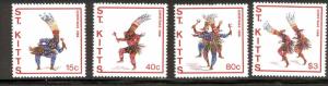 ST. KITTS 215-8 MNH CARNIVAL CLOWNS 1987