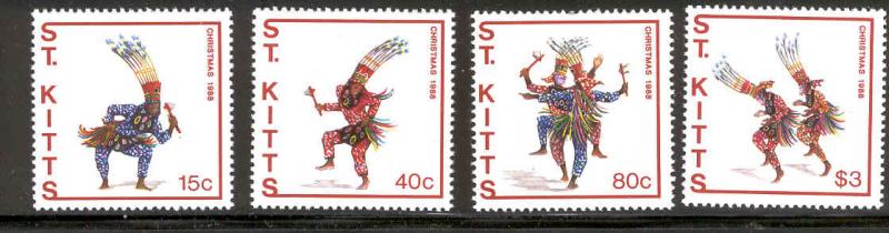 ST. KITTS 215-8 MNH CARNIVAL CLOWNS 1987