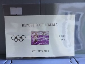 Liberia Olympics Rome 1960 imperf mint never hinged stamp sheet R26854