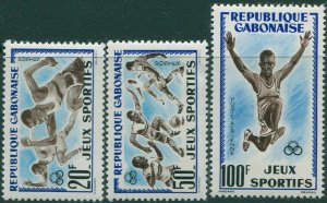 Gabon 1962 SG186-188 Sports set MNH