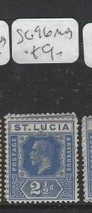 ST LUCIA  (P2905B)   KGV  2 1/2D  SG 96      MOG 