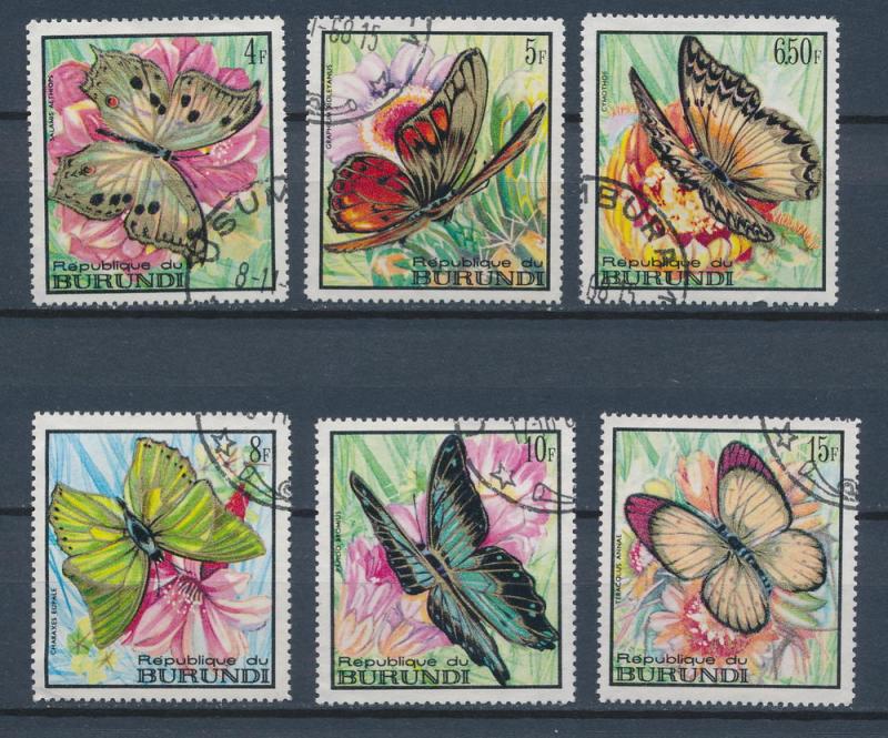 Burundi 1968 Scott 246 .. 251 used - Butterflies