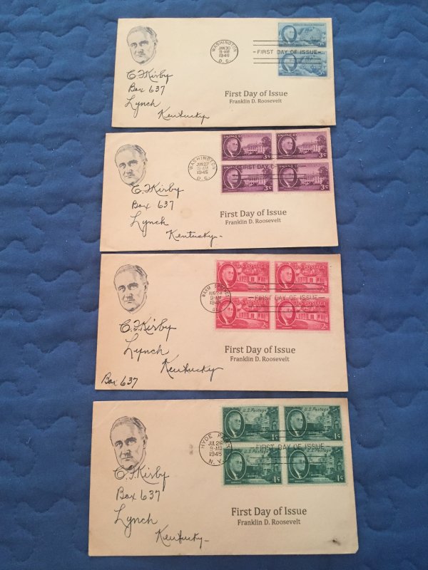 FDR set of 4 FDC 930-3