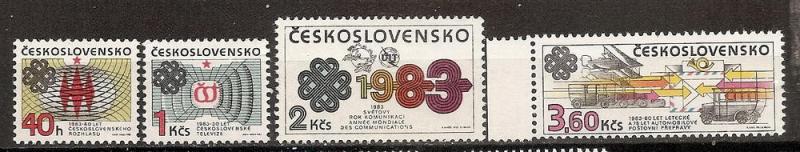 Czechoslovakia 2450-53 MNH 1983 Communications Year