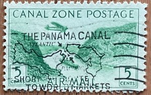 Canal Zone #C7 Used Single Great Cancel Gaillard Cut SCV $.30 L48