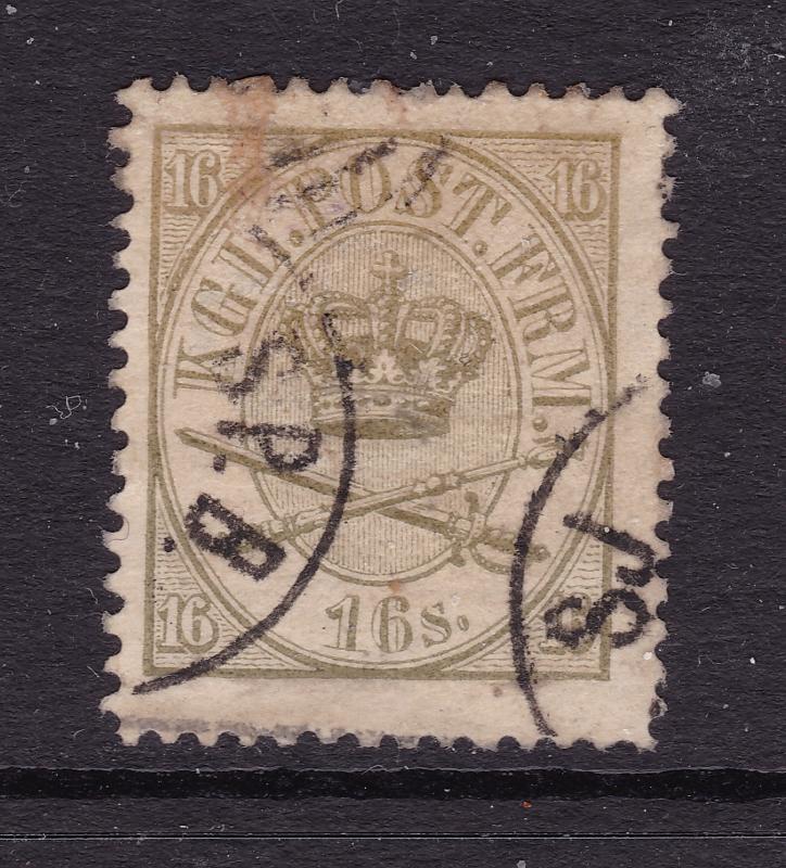 Denmark a used 16sk from 1864