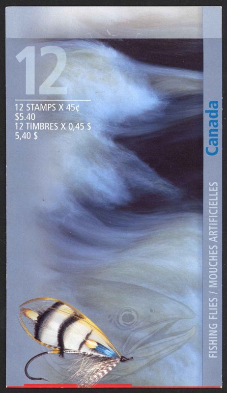 Canada Sc# BK207b Booklet MNH 1998 45¢ Fishing Flies