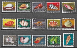 Papua & New Guinea (1968) - Scott # 265-279,   MNH