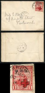 Trinidad and Tobago SG175 1d Scarlet Used 19 Oct 1916 FIRST DAY COVER