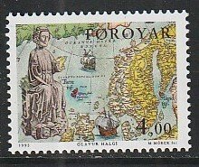 1995 Faroe Islands - Sc 289 - MNH VF - 1 single - Saint Olaf