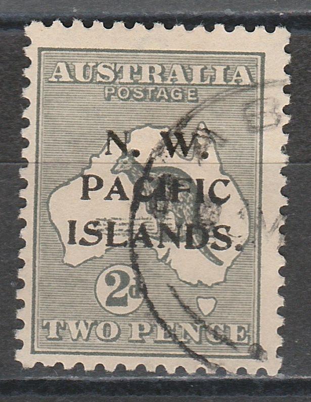 NWPI NEW GUINEA 1915 KANGAROO 2D 3RD WMK TYPE B USED