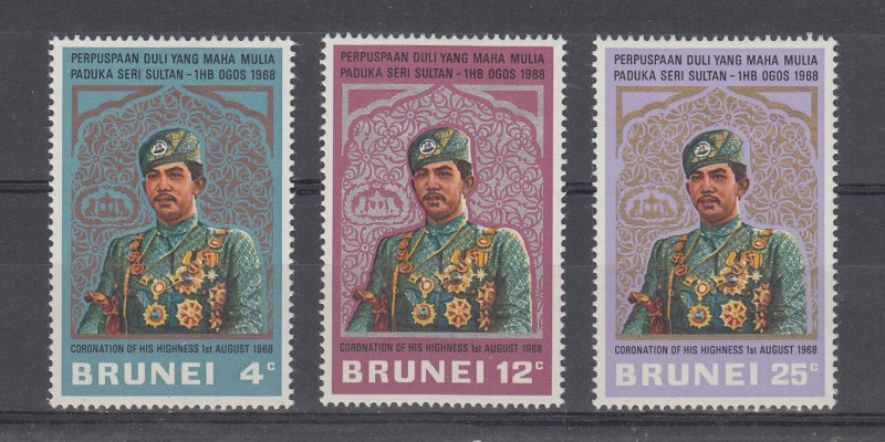 Brunei Scott #141-143 MH
