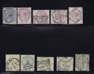 GB Scott # 98 - 107 F-VF used ( SG #187-196 ) nice colors cv $ 1720 ! see pic !