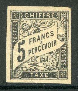 France Colonies 1884 Postage Due 2 Franc Black Sc# J14a Mint D697
