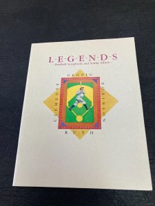 1989 LEGENDS STAMP Album BABE RUTH Jackie ROBINSON Roberto CLEMENTE Lou GEHRIG