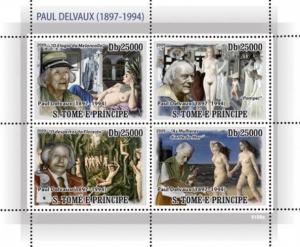 SAO TOME E PRINCIPE 2009 SHEET PAUL DELVAUX ART PAINTINGS st9109a