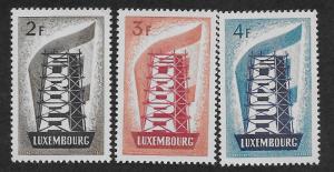 LUXEMBOURG SC# 318-20  VF/MLH 1956