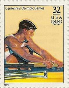 US 3068l Atlanta Olympic Games Men's Rowing 32c single MNH 1996