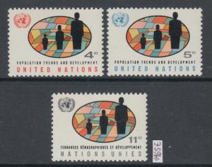 XG-X606 UNITED NATIONS - New York, 1965 Population Trends MNH Set