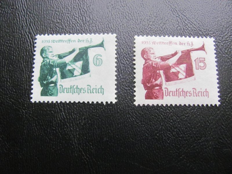 GERMANY 1935 MNH SC 463-4 BUGLER 25 EUROS (124) SEE MY STORE