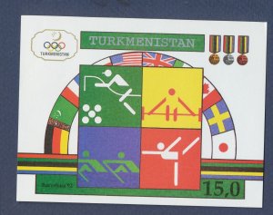 TURKMENISTAN - Scott 23 - MNH S/S - Barcelona Olympics - 1992