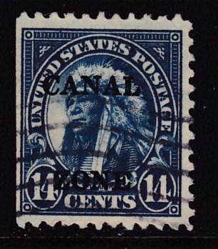 U.S. Possessions Canal Zone 1925 14 cent American Indian VF/Used(o)