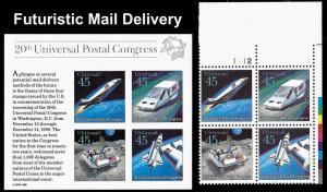 Sc C125a & C126 Set, 45¢ Futuristic Mail Delivery, Both MNH