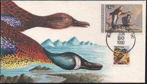 Chad Green Hand Painted FDC for the Federal 1990 Duck Stamp